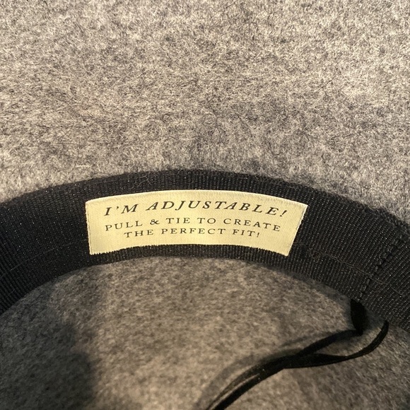 Green Label wool silver leather accents bohemian western Gypsy adjustable grey - Picture 7 of 8